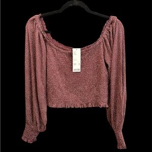 Women's Polka Dot Long Sleeve Top